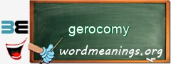 WordMeaning blackboard for gerocomy
